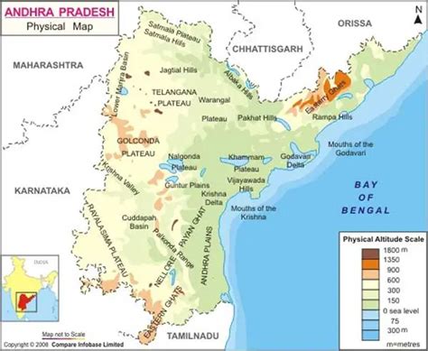 Physical Map Of Andhra Pradesh Mapsof Net