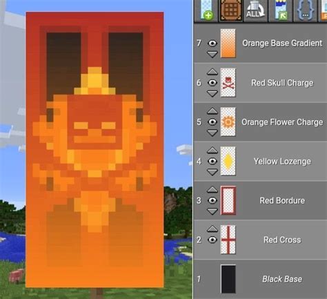 Minecraft Element Of Fire Banner Minecraft Banner Designs Minecraft