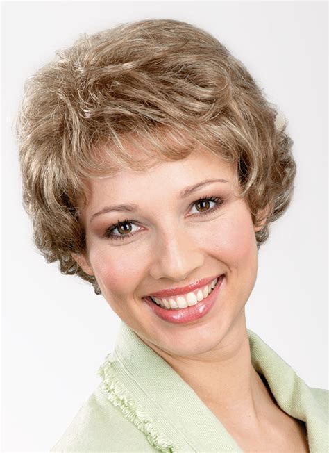 Classic Short Curly Ladies Synthetic Hair Wigs