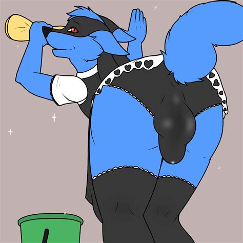 Rule 34 Animated Anthro Ass Balls Black Body Black Nose Blue Body