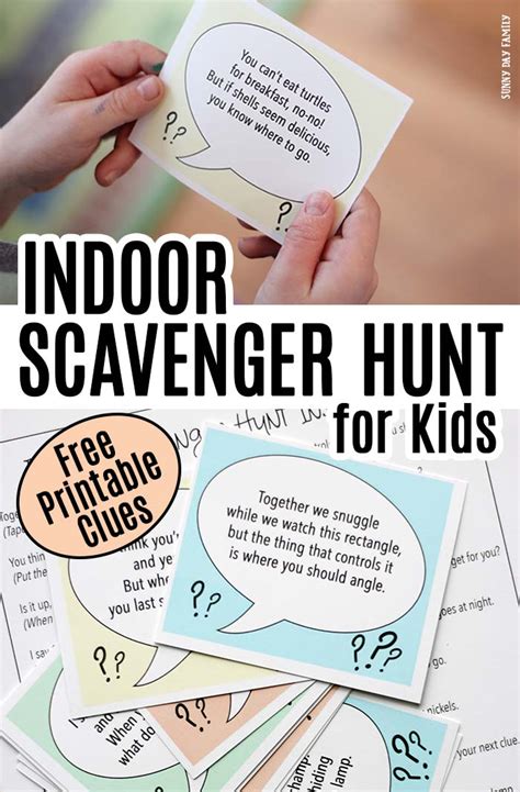 Scavenger Hunt Clues Printable