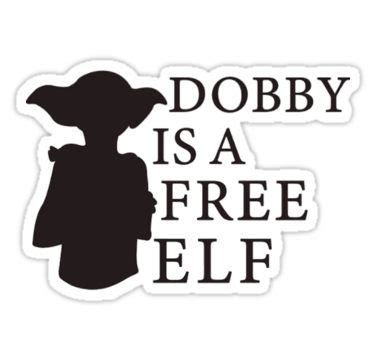 Dobby Is A Free Elf Sticker By Beckyhphotog In Harry Potter Stickers Computer Sticker