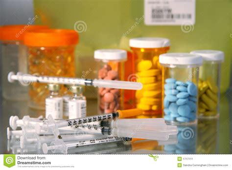 pills and needles stock image image of healthy illness 1717111