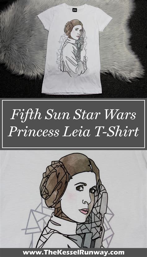 Review Womens Fifth Sun X Star Wars Princess Leia Art T Shirt ⭐️the
