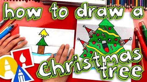 How To Draw A Christmas Tree Folding Surprise Art For Kids Hub