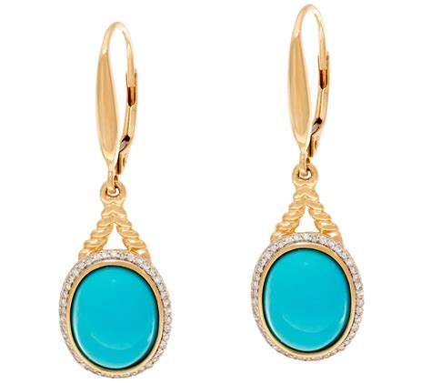 Sleeping Beauty Turquoise Rope Design Leverback Earrings K Page