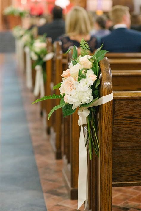 Peyton Coffey Church Wedding Flowers Pew Ends Aisle Style 30