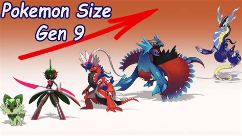 All Pokémon Size Comparison Gen 9 Youtube