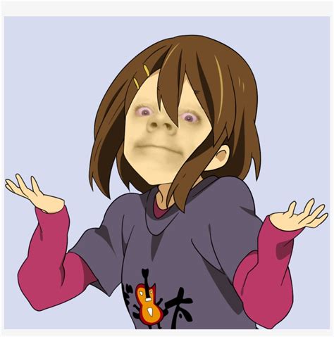 Dank Meme K On Yui Shrug Transparent Png 1009x972 Free Download