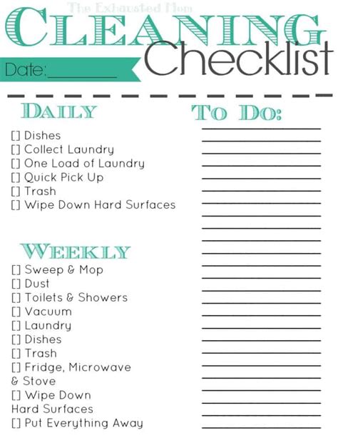 9 Best Images Of Office Cleaning Checklist Free Printable Template Vrogue