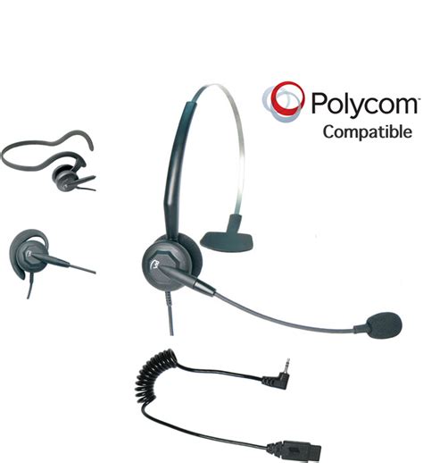 Polycom Compatible Plantronics Voip Wireless Headset Bundle With