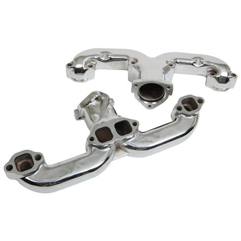 Exhaust Manifolds Chrome Steel 250 In Collector Rams Horn Style