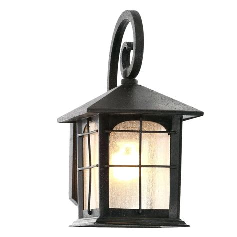 Portfolio 15 75 in h black medium base e 26 outdoor wall light. 15 Best of Outdoor Wall Lights With Gfci Outlet