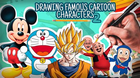 Drawing Famous Cartoon Characters 2 Drawings For Beginners Cartoon