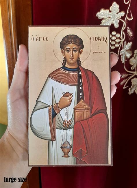 Saint Stephen The First Martyr Orthodox Icon Protomartyr St Etsy