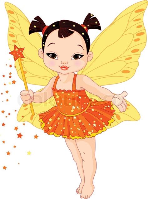 Cute Asian Baby Fairy Stock Vector Colourbox