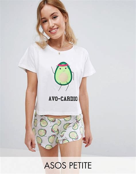 Asos Petite Avocado Tee And Short Pajama Set Asos