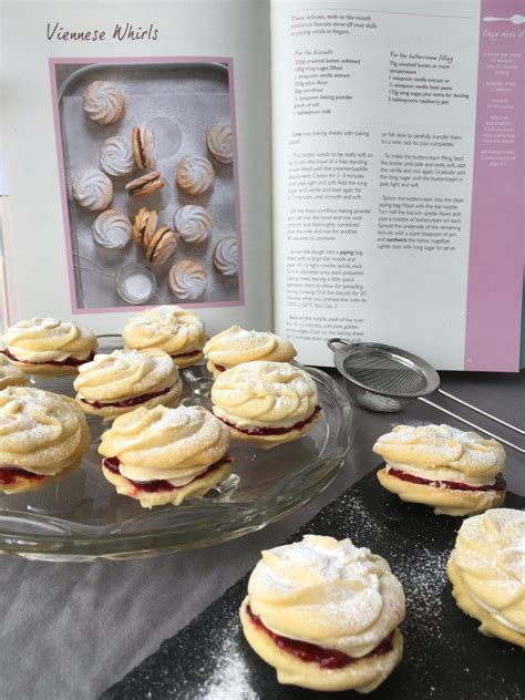 Viennese Whirls With Raspberry Jam And Buttercream British Biscuit Recipes Buttery Cookies