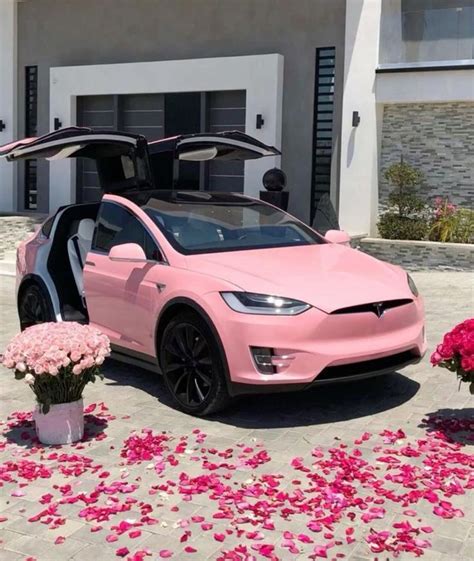 Pink Tesla X Luxury Cars Pink Car Classy Cars
