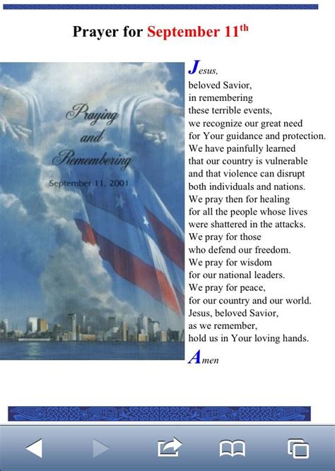 September 11th Prayer September 11 Prayers God Bless America