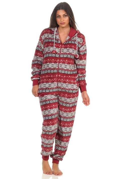 Damen Jumpsuits Allegorly Jumpsuit Strampler Ganzkörperanzug Overall Sternen Kuschelig Warm