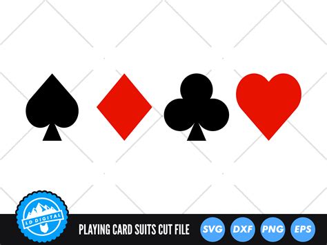 Playing Card Suits Svg Silhouette Graphic By Lddigital · Creative Fabrica