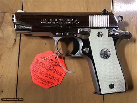 Colt Government 380 Cal Very Hard To Find Bright Nickel Factory