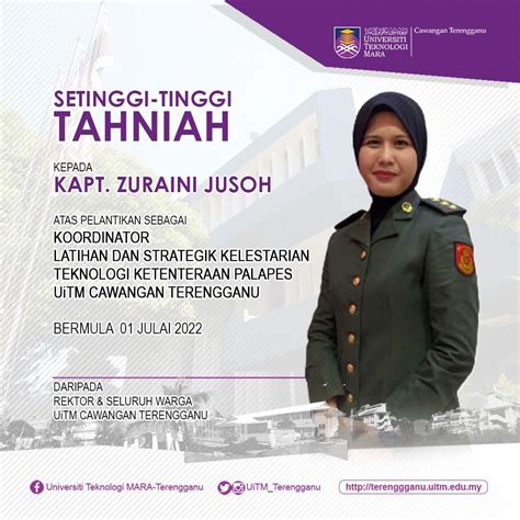 Tahniah Kapten Zuraini Jusoh Atas Pelantikan Sebagai Koordinator