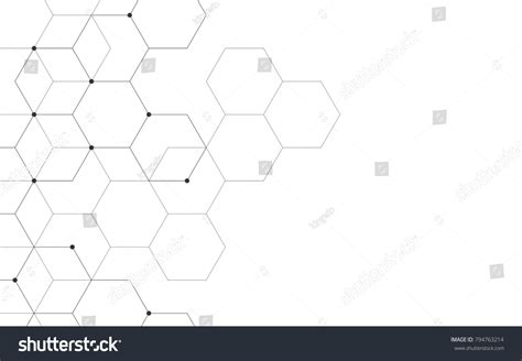 Illustration Hexagonal Background Digital Geometric Abstraction Stock