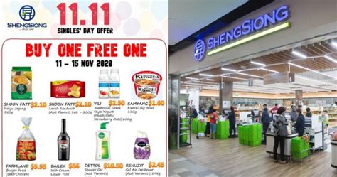 The company operates a groceries chain across singapore. Sheng Siong has 11.11 Promotion till Nov 15 including lots of 1-FOR-1 Deals, $1.11 Offers & more ...