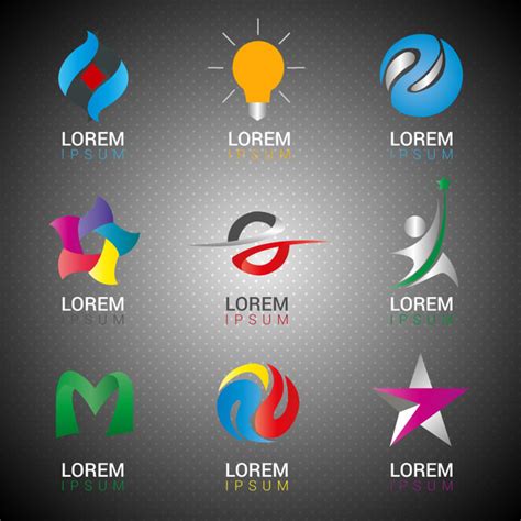 Logo Design Elements In Abstract Icons Illustration Vectors Graphic Art