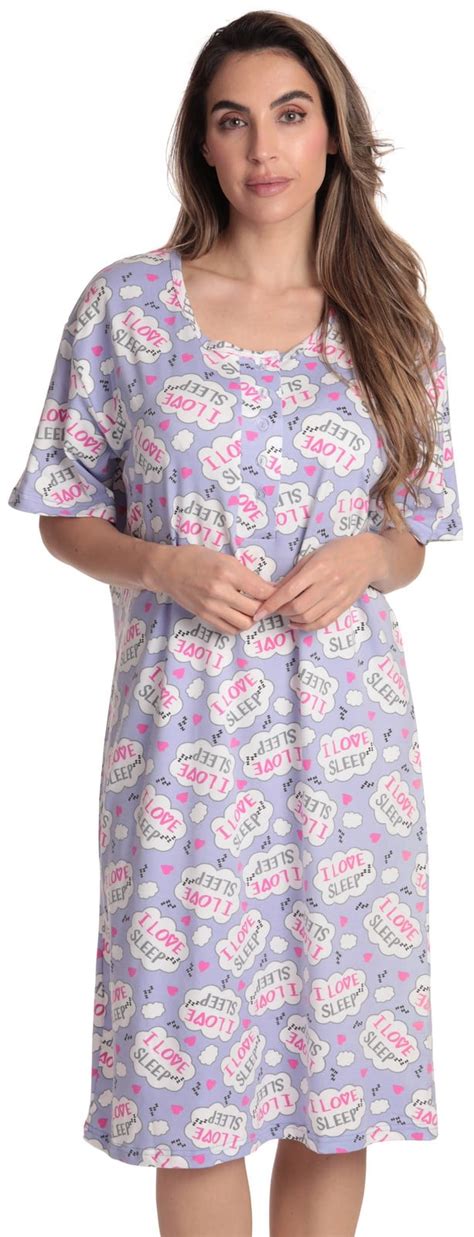 Just Love Short Sleeve Nightgown Sleep Dress For Women Lilac I Love Sleep 2x