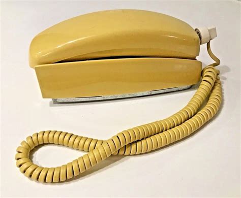 Vintage Yellow Western Electric Trimline Wall Mount Touchtone Phone