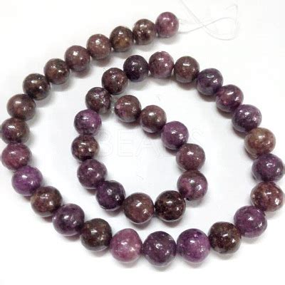 Thank you for joining me! Natural Lepidolite/Purple Mica Stone Round Bead Strands ...