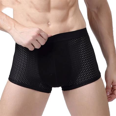 new 2019 breathable mesh hollow men four corner underwear wholesale underwear mens super elastic
