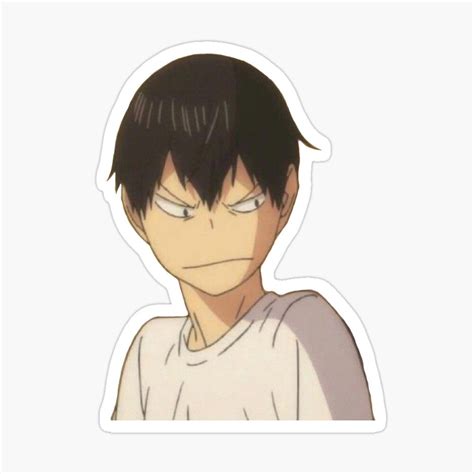 Tobio Kageyama Glossy Sticker By Urmomxox In 2020 Stickers Anime