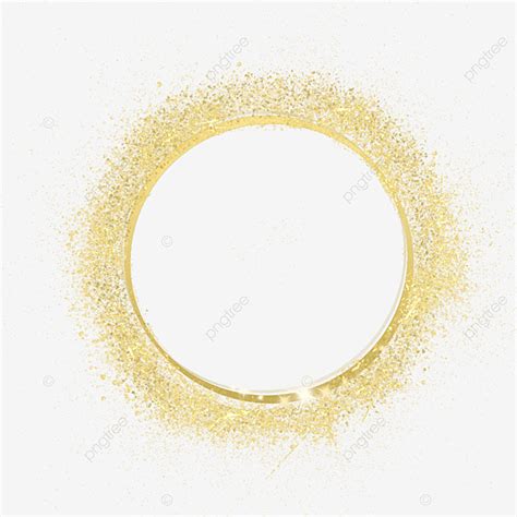Golden Glitter Circle Hd Transparent Download Golden Circle With