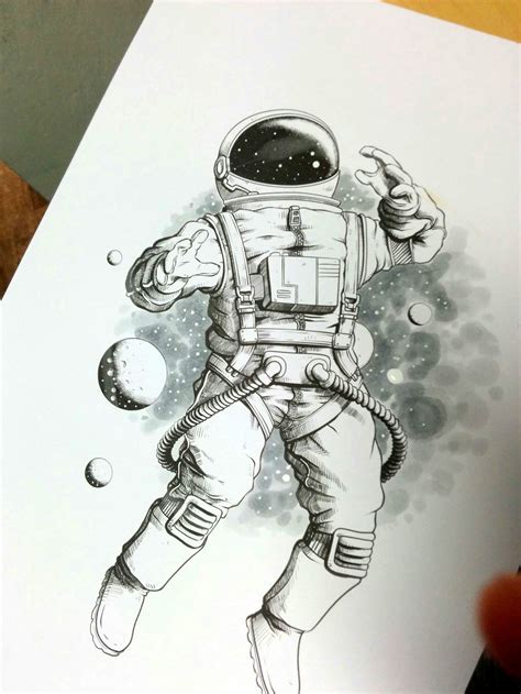 Astronaut Tattoo Astronaut Art Space Drawings