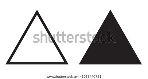 Equilateral Triangle Icon Vector Outline Line Stock Vector Royalty