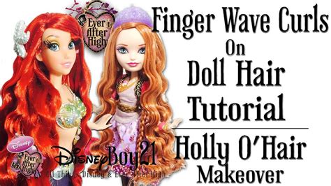 how to curl doll hair tutorial finger wave curls mermaid holly o ha with images doll