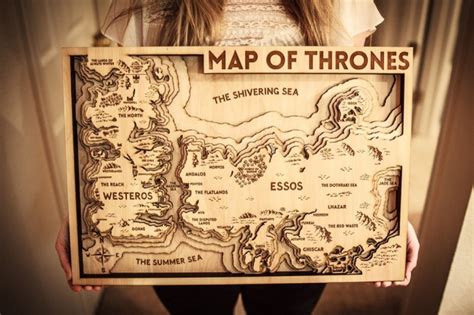 Game Of Thrones 3d Wood Map Keep Away From Wildfire
