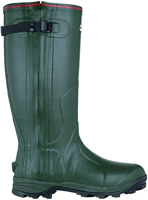 Hunter Balmoral Neoprene Zip Wellington Boots Dark Olive 8 Amazon