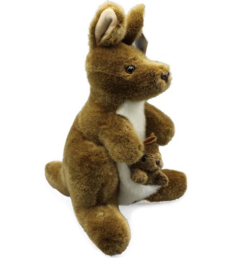 Australian Made Kangaroo With Joey Plush Toy 30cm Australia The T