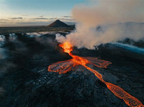 Iceland Volcano Near Litli Hr Tur Hotel Rang
