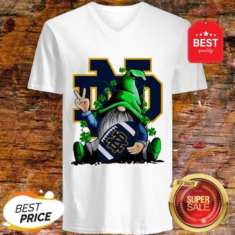 Good Gnomes Hug Notre Dame Fighting Irish Logo St Patrick’s Day Shirt