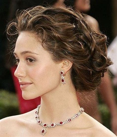 Tired of straightening it every day or spending hours in her bathroom making sure that every stray curl was place. Naturally Curly Updo, Emmy Rossum | Hair/Beauty | Pinterest