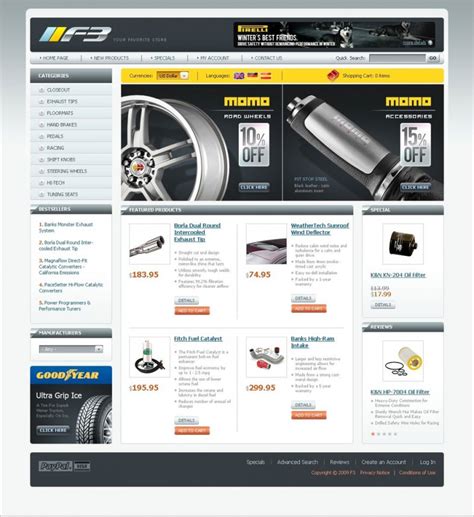 Auto Parts Oscommerce Templates And Themes Free And Premium Free