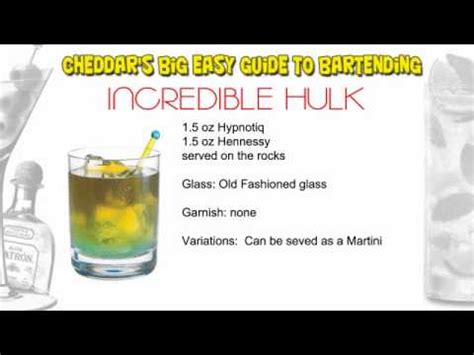 Cheddar S Cocktail Recipes Incredible Hulk Youtube