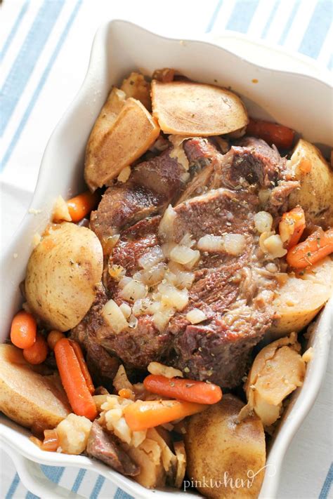 Sprinkle the chuck roast generously all over with salt and pepper. Instant Pot Pressure Cooker Pot Roast Recipe - PinkWhen