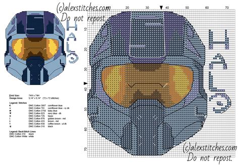 The pattern can be used for either gender. Halo xbox 360 one videogame Master Chief helmet free cross ...